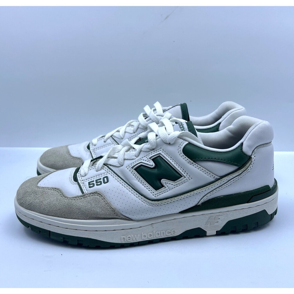 New Balance Aimé Leon Dore x 550 Evergreen White Lace Up Sneakers Mens Size 11.5